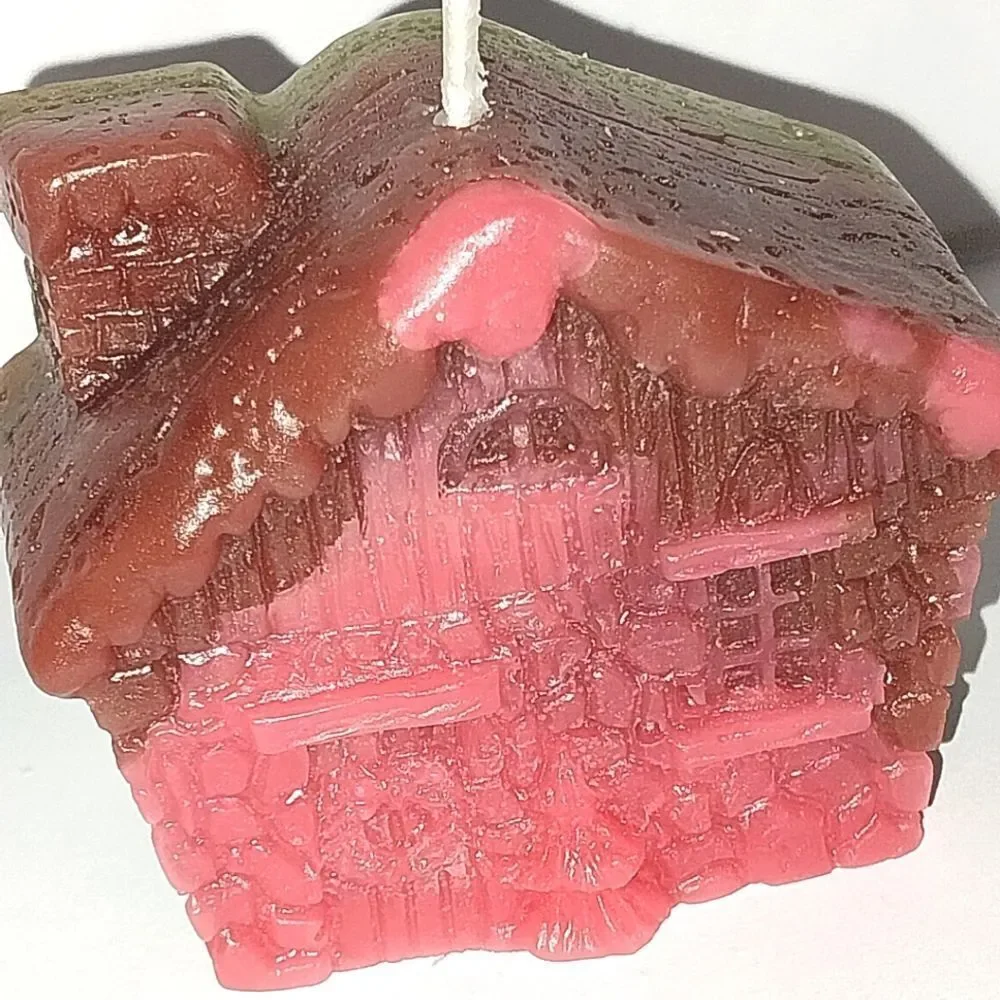 Hand crafted limited edition Gingerbread house candle